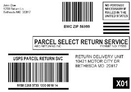 Parcel Select Label