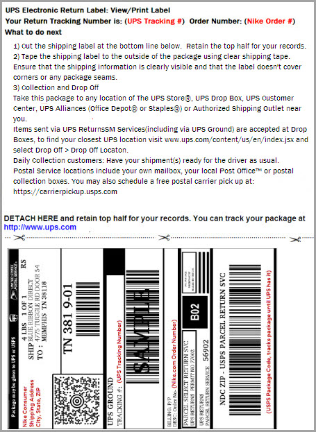 ups usps combo label with instructions